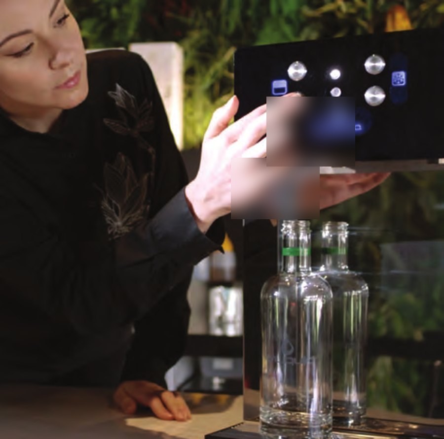 Dettaglio del purificatore d'acqua Acquadea BLUDEA
